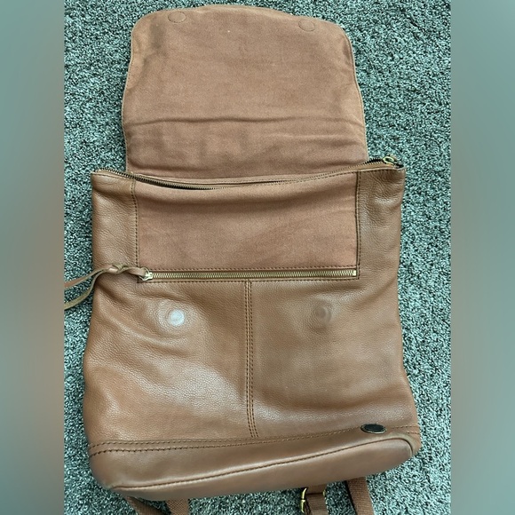 The Sak Ventura Brown Leather Convertible Backpack Bag